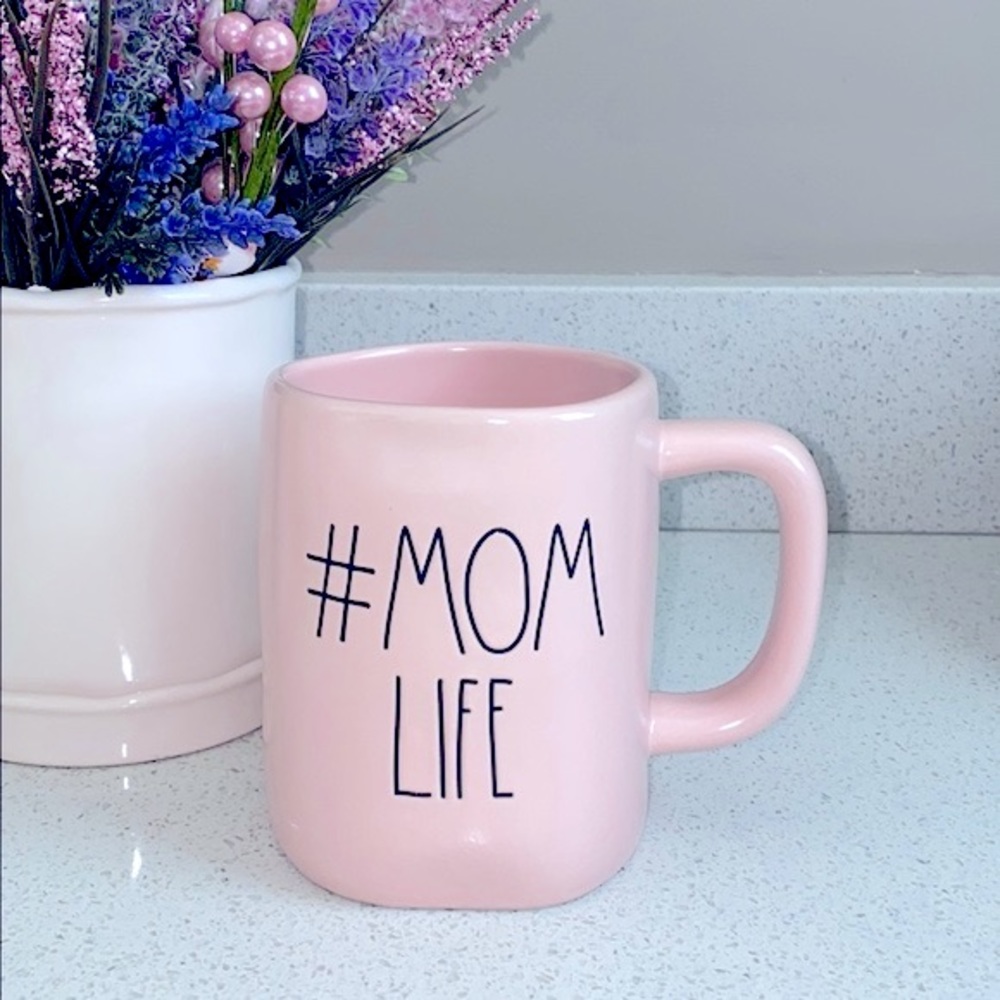 ❗️RAE DUNN #MOM LIFE PINK MODERN FARMHOUSE COFFEE TEA MUG